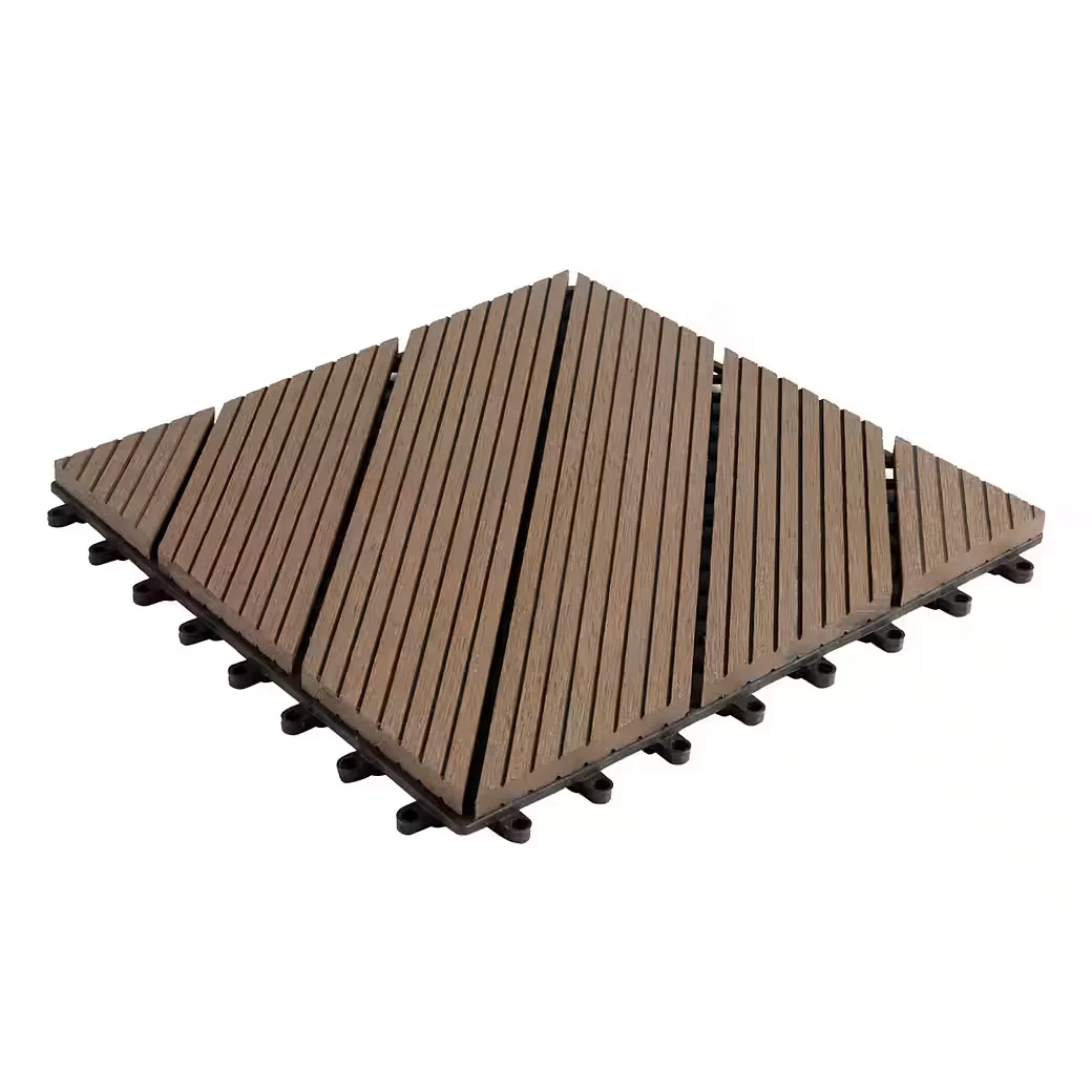 floordirekt wpc klickfliese 30x30 cm mit drainage rutscharm wetterfest