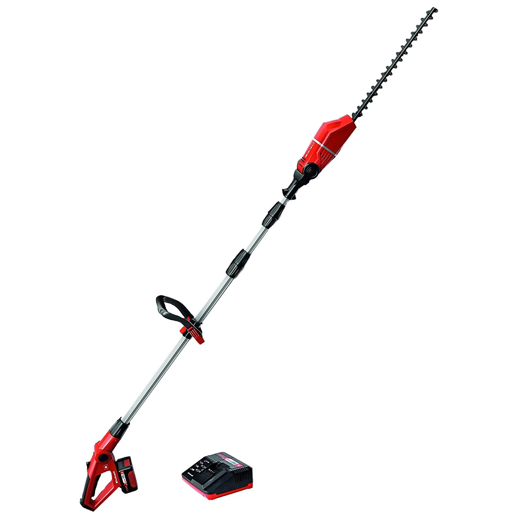 EINHELL 3410866 GE-HH 18/45 LI T SOLO Akku-Teleskop-Heckenschere Rot