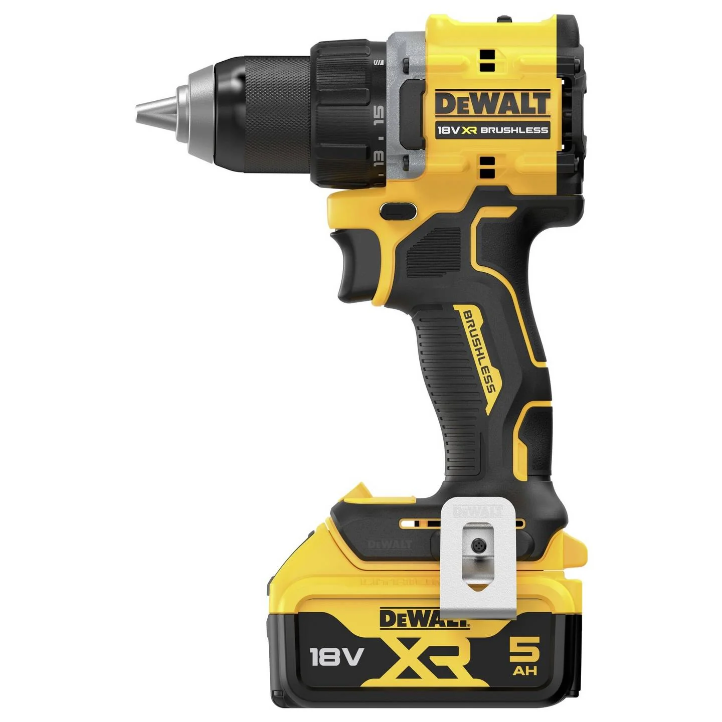 18V Akku-Bohrschrauber bürstenlos, 2x 5Ah Akkus, Schnellladegerät