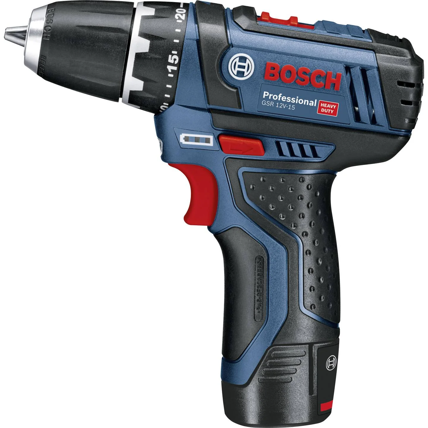 Bosch Professional GSR 12V-15 Akku-Bohrschrauber 2 Ah inkl. 2. Akku