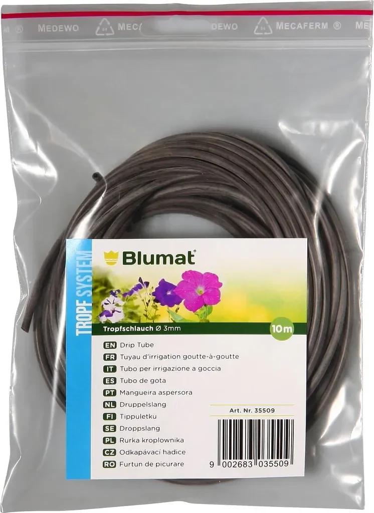 blumat tropfschlauch 3 mm 10 m bewässerung zubehör