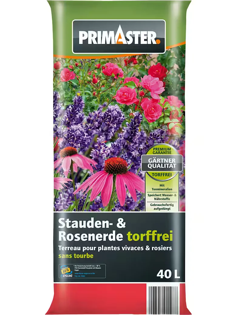 PRIMASTER Spezialerde Stauden und Rosenerde torffrei 40 L
