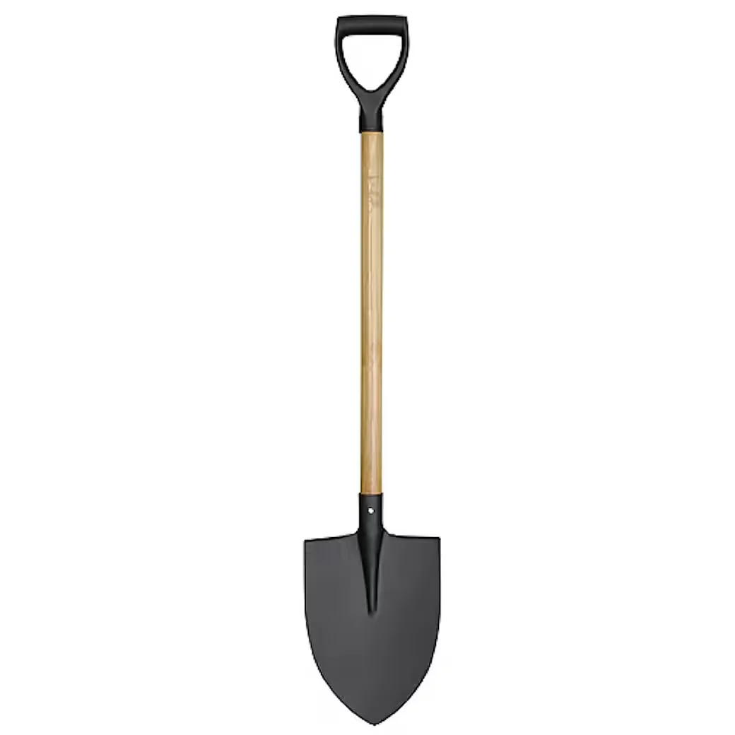 proregal spaten spitz mit holzstiel und d-griff gartenwerkzeug