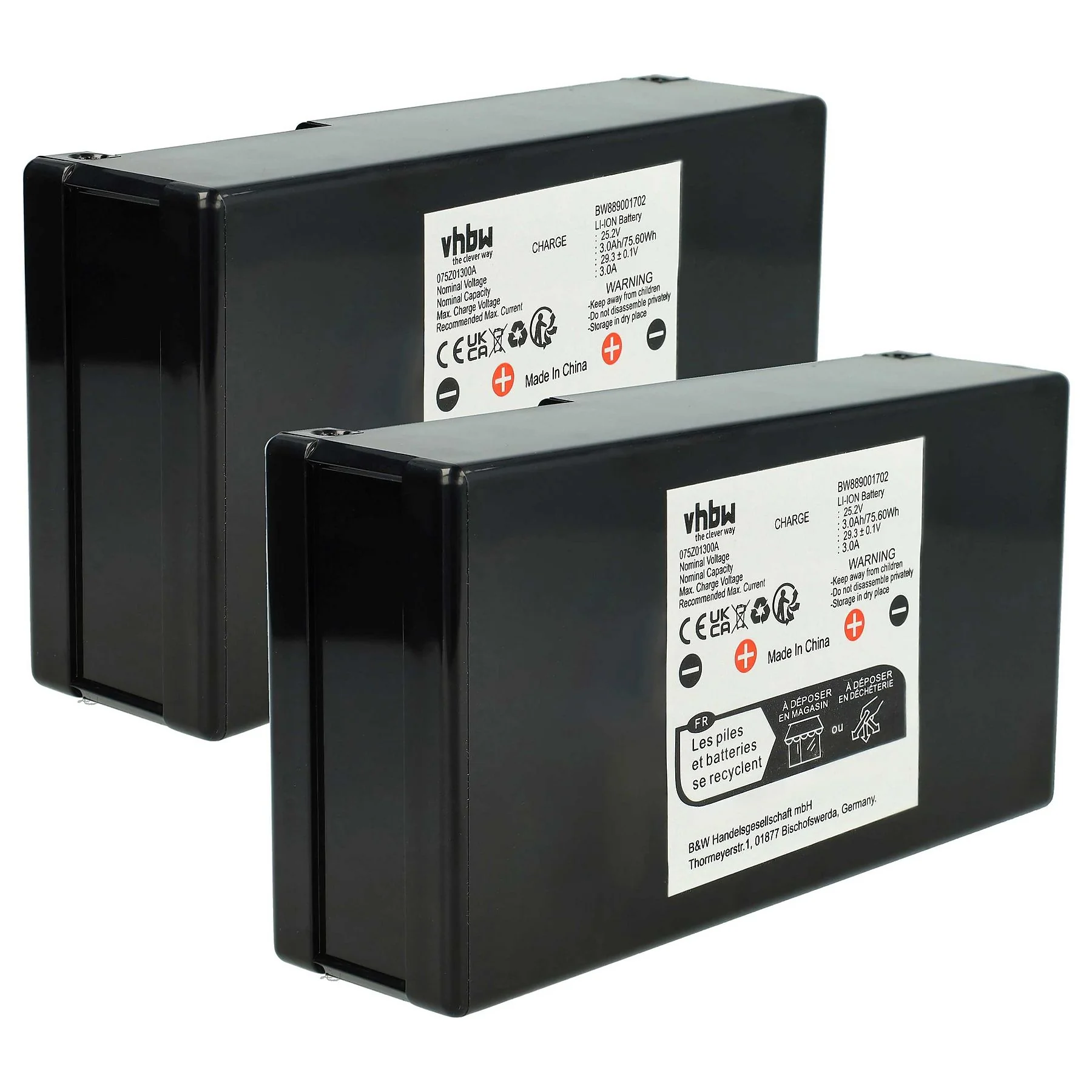 VHBW 52070 Li-Ion Rasenroboter-Akku 3000 mAh