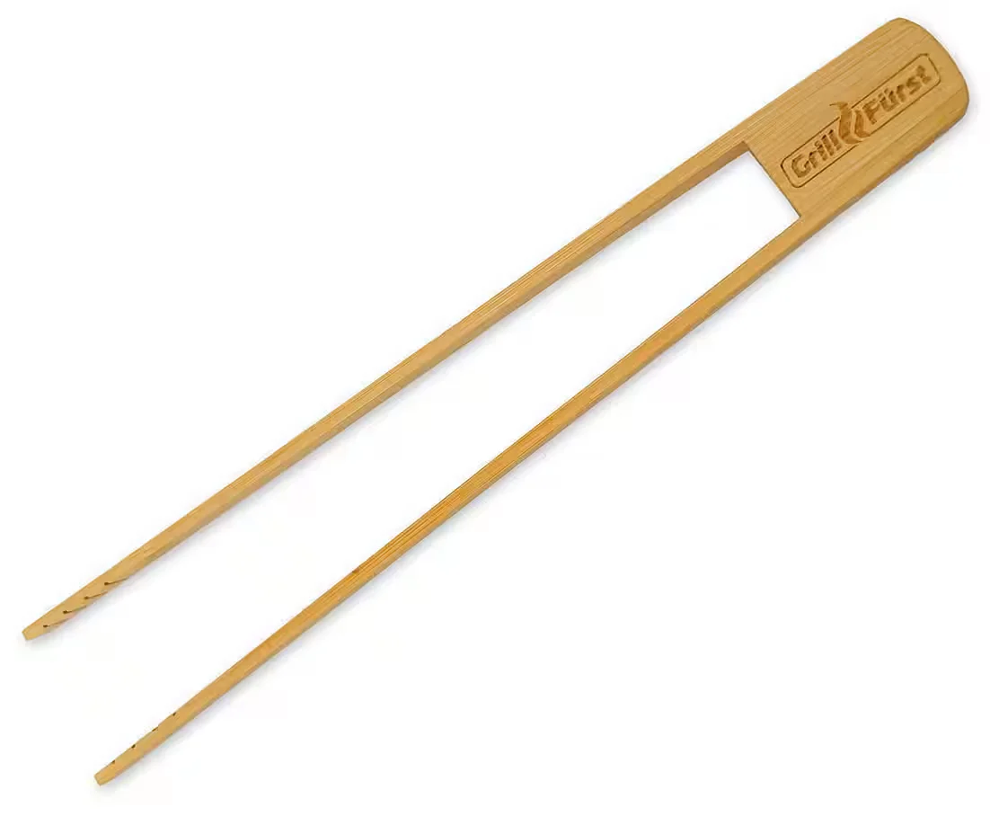 grillfürst grillzange mini 29 cm bambus bbq