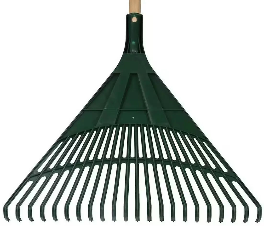 proregal gartenrechen pvc 24 zinken mit holzgriff gartenharke