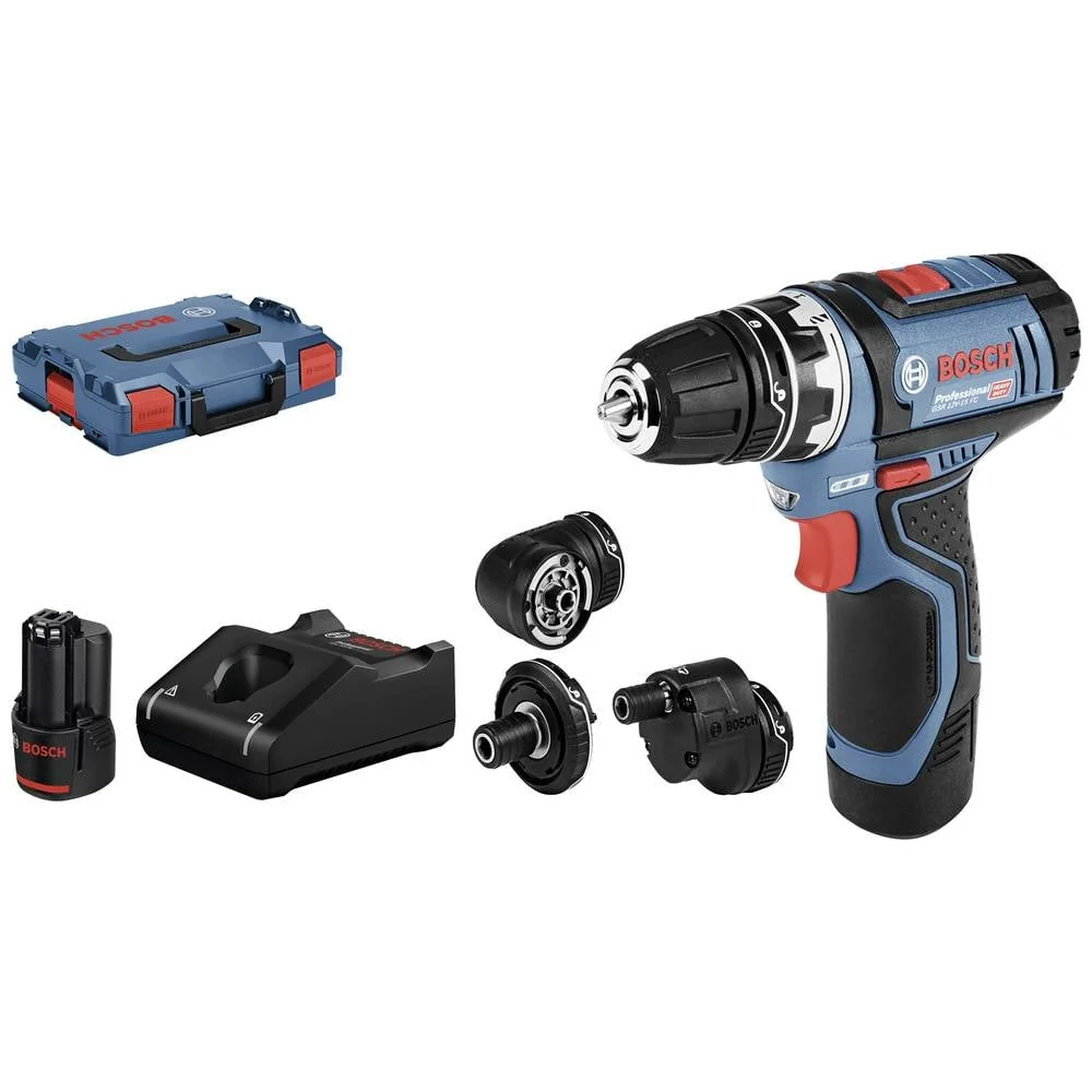 Bosch Professional GSR 12V-15 FlexiClick 06019F6000 Akku-Bohrschrauber 12 V 2 Ah Li-Ion inkl. 2. Akku, inkl. Ladegerät