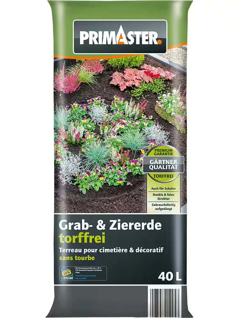 PRIMASTER Spezialerde Zier und Graberde torffrei 40 L