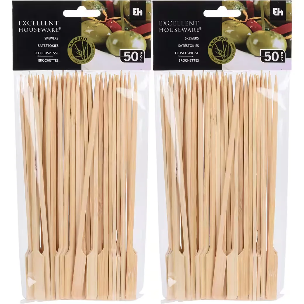 koopman schaschlikspieße bambus 20 cm 100 stück eckig grillspieße